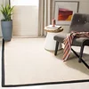 Image de SAFAVIEH Tapis en Fibres Naturelles Salon, Salle à Manger, Chambre à Coucher - Natural Fiber Collection, Tapis à Poil Court, Naturel et Noir, 122 X 122 cm