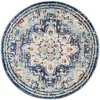 Image de SAFAVIEH Tapis de Sol Vieilli pour Salon, Salle à Manger, Chambre à Coucher - Madison Collection, Tapis à Poil Court, Bleu et Bleu Clair, 122 X 122 cm