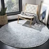 Image de SAFAVIEH Tapis Contemporain pour Salon, Salle à Manger, Chambre à Coucher - Abstract Collection, Tapis à Poil Court, Bleu et Ivoire, 122 X 122 cm