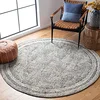 Image de Safavieh Tapis Contemporain pour Salon, Salle à Manger, Chambre à Coucher - Abstract Collection, Tapis à Poil Court, Noir et Ivoire, 122 X 122 cm