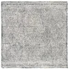 Image de SAFAVIEH Tapis Contemporain pour Salon, Salle à Manger, Chambre à Coucher - Abstract Collection, Tapis à Poil Court, Noir et Ivoire, 122 X 122 cm