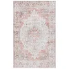 Image de SAFAVIEH Tapis Traditionnel Idéal pour Les Zones à Fort Passage - Tucson Collection, Tapis à Poil Court, Gris Clair et Rouille, 91 X 152 cm