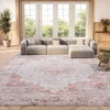 Image de SAFAVIEH Tapis Traditionnel Idéal pour Les Zones à Fort Passage - Tucson Collection, Tapis à Poil Court, Gris Clair et Rouille, 198 X 274 cm