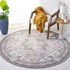 Image de SAFAVIEH Tapis Traditionnel - Lavable en Machine et antidérapant - Idéal pour Les Zones à Fort Passage - Tucson Collection, Tapis à Poil Court, Beige et Gris, 183 X 183 cm