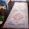 Image de Safavieh Tapis Traditionnel - Lavable en Machine et Antidérapant - Idéal pour Les Zones à Fort Passage - Tucson Collection, Tapis à Poil Court, Bleu et Beige, 180 x 76 cm