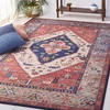 Image de SAFAVIEH Tapis Traditionnel Rug Idéal pour Les Zones à Fort Passage - Lavable en Machine et Antidérapant - Tucson Collection, Tapis à Poil Court, in Rouille et Bleu, 183 X 274 cm