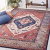 Image de Safavieh - Tapis Traditionnel - Lavable en Machine et Antidérapant - Optimal pour Les Zones à Fort Passage - Tucson Collection, Tapis à Poil Court, Rouille et Bleu, 183 X 274 Cm