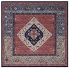 Image de SAFAVIEH Tapis Traditionnel Rug Idéal pour Les Zones à Fort Passage - Lavable en Machine et Antidérapant - Tucson Collection, Tapis à Poil Court, in Rouille et Bleu, 240 X 300 cm