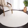 Image de Safavieh Tapis Contemporain Rug Salon, Salle à Manger, Chambre à Coucher - Lavable en Machine et Antidérapant - Faux Rabbit Fur Collection, Tapis à Poil Court, in Blanc cassé, 183 X 183 cm