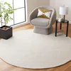 Image de SAFAVIEH Tapis géométrique pour Salon, Salle à Manger, Chambre à Coucher - Natura Collection, Tapis à Poil Court, Ivoire, 122 X 122 cm