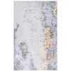 Image de SAFAVIEH Tapis Abstrait - Lavable en Machine et Antidérapant - Idéal pour Les Zones à Fort Passage - Tacoma Collection, Tapis à Poil Court, Gris et Or, 90 x 150 cm