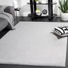Image de Safavieh Tapis Contemporain pour Salon, Salle à Manger, Chambre à Coucher - River Collection, Tapis à Poil Court, Gris, 244 x 305 cm