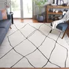 Image de Safavieh Tapis Boho pour Salon, Salle à Manger, Chambre à Coucher - Melody Collection, Tapis à Poil Court, Ivoire et Noir, 244 x 305 cm