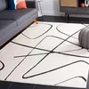 Image de SAFAVIEH Tapis géométrique pour Salon, Salle à Manger, Chambre à Coucher - Melody Collection, Tapis à Poil Court, Ivoire et Noir, 152 X 229 cm