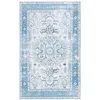 Image de Safavieh Tapis Traditionnel Rug Idéal pour Les Zones à Fort Passage - Lavable en Machine - Arizona Collection, Tapis à Poil Court, in Bleu et Beige, 91 X 152 cm