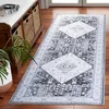 Image de Safavieh Tapis de Sol Vieilli Rug Idéal pour Les Zones à Fort Passage - Lavable en Machine et Antidérapant - Arizona Collection, Tapis à Poil Court, in Gris et Ivoire, 62 X 240 cm