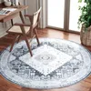 Image de Safavieh Tapis de Sol Vieilli Rug Idéal pour Les Zones à Fort Passage - Lavable en Machine et Antidérapant - Arizona Collection, Tapis à Poil Court, in Gris et Ivoire, 183 X 183 cm