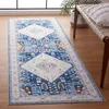 Image de SAFAVIEH Tapis Traditionnel Rug Idéal pour Les Zones à Fort Passage - Lavable en Machine - Arizona Collection, Tapis à Poil Court, in Bleu et Beige, 76 X 244 cm