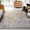 Image de Safavieh Tapis Traditionnel - Lavable en Machine et antidérapant - Idéal pour Les Zones à Fort Passage - Tucson Collection, Tapis à Poil Court, Sauge et Ivoire, 76 X 122 cm
