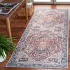 Image de Safavieh Tapis de Sol Vieilli Rug Idéal pour Les Zones à Fort Passage - Lavable en Machine et Antidérapant - Arizona Collection, Tapis à Poil Court, in Rouge et Marine, 62 X 240 cm
