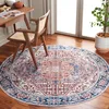 Image de Safavieh Tapis de Sol Vieilli Rug Idéal pour Les Zones à Fort Passage - Lavable en Machine et Antidérapant - Arizona Collection, Tapis à Poil Court, in Rouge et Marine, 183 X 183 cm