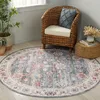 Image de Safavieh Tapis de Sol Vieilli Rug Idéal pour Les Zones à Fort Passage - Lavable en Machine et Antidérapant - Arizona Collection, Tapis à Poil Court, in Vert et Beige, 183 X 183 cm