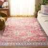 Image de SAFAVIEH Tapis de Sol Vieilli - Lavable en Machine et antidérapant - Idéal pour Les Zones à Fort Passage - Arizona Collection, Tapis à Poil Court, Rouge et Bleu, 240 X 300 cm