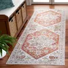 Image de SAFAVIEH Tapis de Sol Vieilli Rug Idéal pour Les Zones à Fort Passage - Lavable en Machine et Antidérapant - Arizona Collection, Tapis à Poil Court, in Rouge et Ivoire, 62 X 240 cm