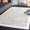 Image de SAFAVIEH Tapis Moderne pour Salon, Salle à Manger, Chambre à Coucher - Melody Collection, Tapis à Poil Court, Ivoire et Noir, 122 X 183 cm