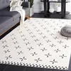 Image de Safavieh Tapis Boho pour Salon, Salle à Manger, Chambre à Coucher - Melody Collection, Tapis à Poil Court, Ivoire et Noir, 152 x 229 cm