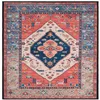 Image de Safavieh Tapis Traditionnel - Lavable en Machine et Antidérapant - Idéal pour Les Zones à Fort Passage - Tucson Collection, Tapis à Poil Court, Rouille et Bleu, 76 x 122 cm