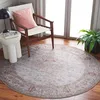 Image de Safavieh Tapis Traditionnel Rug Idéal pour Les Zones à Fort Passage - Lavable en Machine et Antidérapant - Tucson Collection, Tapis à Poil Court, in Gris Clair et Rouille, 90 x 90 cm