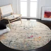Image de Safavieh Tapis Boho pour Salon, Salle à Manger, Chambre à Coucher - Madison Collection, Tapis à Poil Court, Gris et Or, 122 x 122 cm