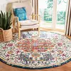 Image de SAFAVIEH Tapis Boho pour Salon, Salle à Manger, Chambre à Coucher - Madison Collection, Tapis à Poil Court, Ivoire et Orange, 122 X 122 cm