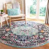 Image de SAFAVIEH Tapis Boho pour Salon, Salle à Manger, Chambre à Coucher - Madison Collection, Tapis à Poil Court, Noir et Sarcelle, 122 X 122 cm