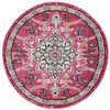 Image de SAFAVIEH Tapis de Sol Vieilli pour Salon, Salle à Manger, Chambre à Coucher - Madison Collection, Tapis à Poil Court, Fuchsia et Bleu, 122 X 122 cm
