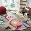 Image de Safavieh Tapis Boho pour Salon, Salle à Manger, Chambre à Coucher - Monaco Collection, Tapis à Poil Court, Multi, 122 x 122 cm