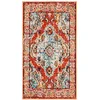 Image de SAFAVIEH Tapis Boho pour Salon, Salle à Manger, Chambre à Coucher - Monaco Collection, Tapis à Poil Court, Orange et Bleu Clair, 61 X 91 cm