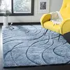 Image de Safavieh Tapis Shag pour Salon, Salle à Manger, Chambre à Coucher - Florida Shag Collection, Tapis à Poil Long, Gris et Gris Clair, 61 x 91 cm
