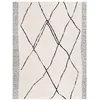 Image de Safavieh Tapis Boho pour Salon, Salle à Manger, Chambre à Coucher - Melody Collection, Tapis à Poil Court, Ivoire et Noir, 91 x 152 cm