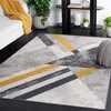 Image de Safavieh Tapis Moderne pour Salon, Salle à Manger, Chambre à Coucher - Odyssey Collection, Tapis à Poil Court, Gris et Noir, 91 x 152 cm