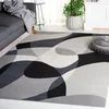 Image de Safavieh Tapis Moderne pour Salon, Salle à Manger, Chambre à Coucher - Odyssey Collection, Tapis à Poil Court, Gris et Noir, 91 x 152 cm