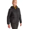 Image de Marmot Femme Wm's Highlander Hoody, Veste chaude en duvet, manteau d'hiver isolé à capuche, doudoune respirante, veste d'extérieur légère et empaquetable, coupe-vent, Black, M