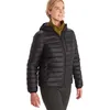 Image de Marmot Femme Wm's Highlander Hoody, Veste chaude en duvet, manteau d'hiver isolé à capuche, doudoune respirante, veste d'extérieur légère et empaquetable, coupe-vent, Black, L
