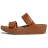 Image de Fitflop Femme Lulu Slides réglables en Cuir Sandale Glissante, Bronzage Clair, 36 EU