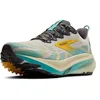 Image de Brooks Ghost Trail Chaussures de course tout-terrain de largeur moyenne, sable blanchi, Rabbit, bleu poisson, pointure 41 pour homme