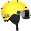 Image de Salomon Orka Visor Casque de Ski pour Enfant, Idéal pour Le Ski et Le Snowboard, Jaune, KM 5356