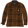 Image de Carhartt Femmes 105989 Rugged Flex Loose Fit Midweight Flanne pour femme, Carhartt Marron chiné, Taille M