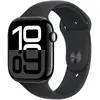 Image de Apple Watch Series 10 GPS WiFi - 42 mm - Noir - Taille S/M - 2024 - Bracelet Sport Noir S/M