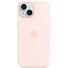 Image de Apple Coque en Silicone avec MagSafe pour iPhone 15 - Rose pâle        